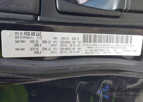 2015 Jeep Grand Cherokee Limited из США, поврежденный, VIN 1C4RJFBG8FC764543